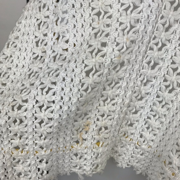 5 for $25 Mora White Crochet Flowy Racerback Tank - Picture 3 of 8